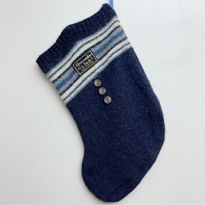 Abercrombie and Fitch Vintage Wool Oversized Holiday Decor Christmas Stocking